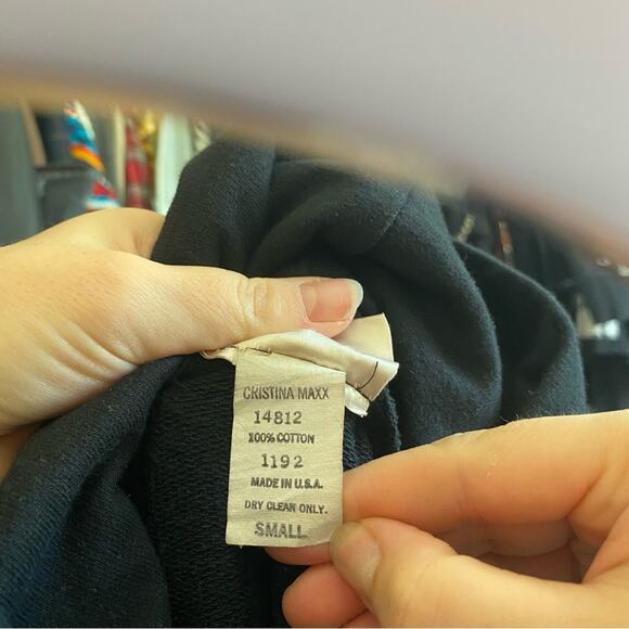 Vintage Cristina Maxx Fringe Dalmatian Print Studded Sweatshirt - Picture 4 of 5